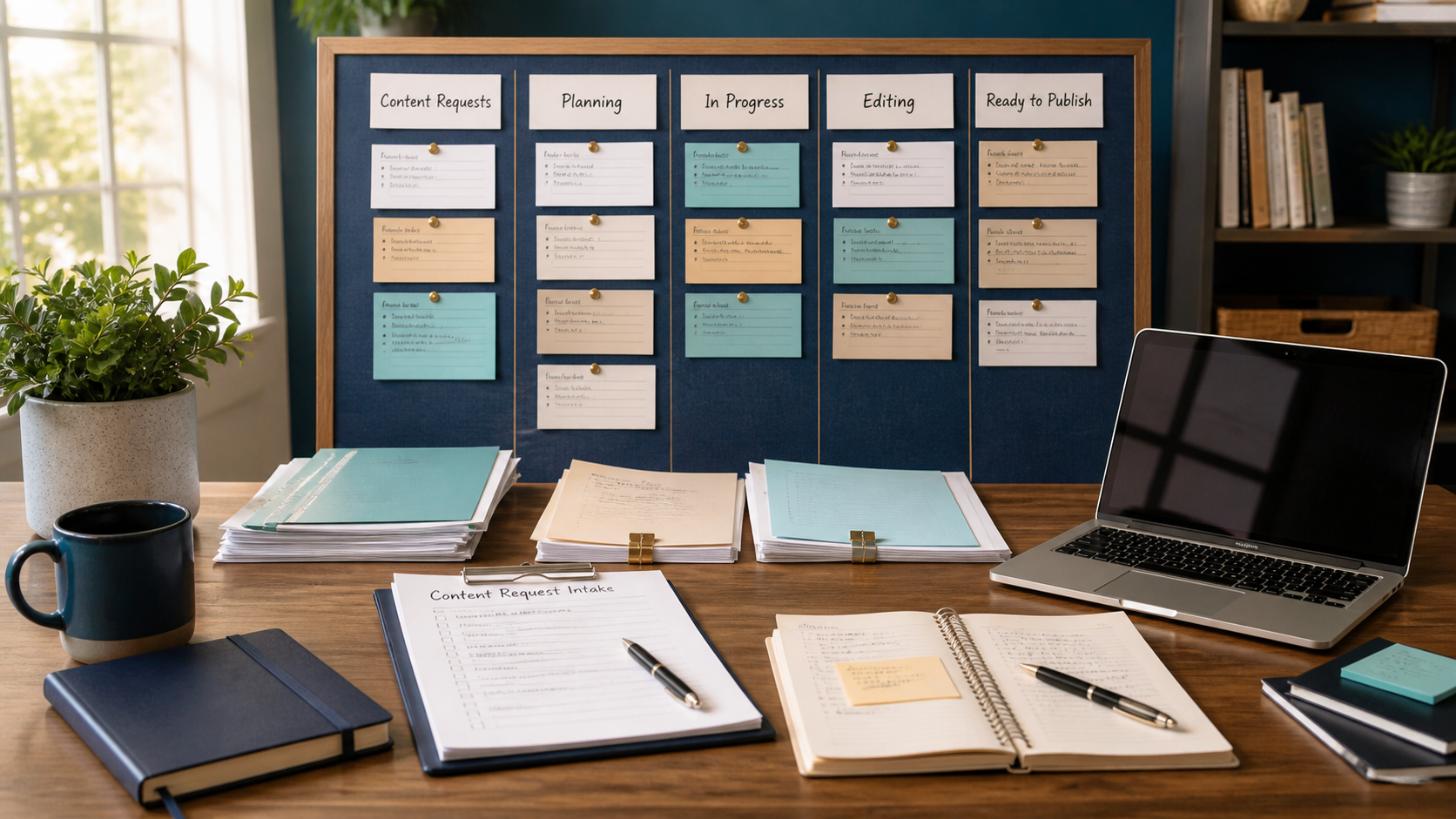 content brief triage planning workspace